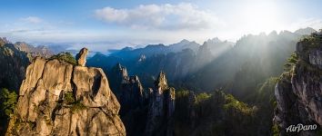 Каменная обезьяна, смотрящая на море Каменная обезьяна, смотрящая на море